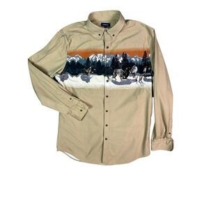 Croft & Barrow Men's Large(T) Outdoor Print Long Sleeve Cotton Shirt